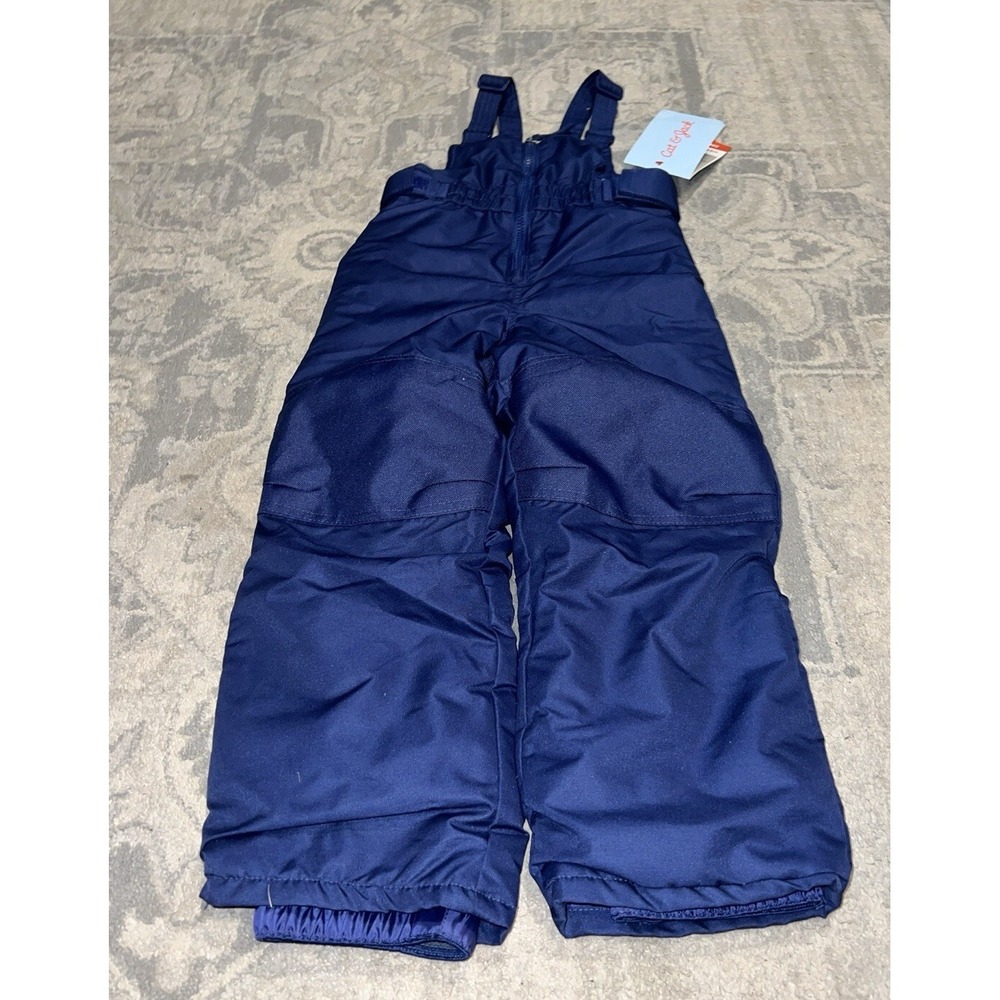 New Cat & Jack Blue Snow Bibs‎ Bib Sz 4T 4 Toddler Heavyweight